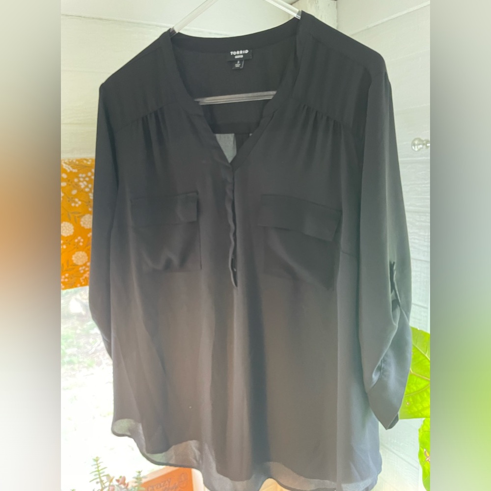 Black Torrid Harper blouse size 3x